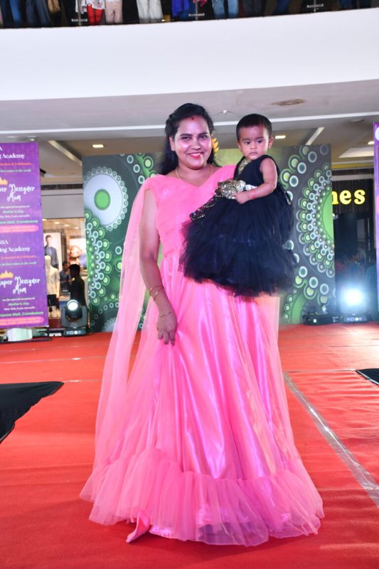 ONSA student showcasing her own design on stage