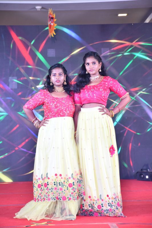 Indian women's wear designed and stitched by an ONSA student