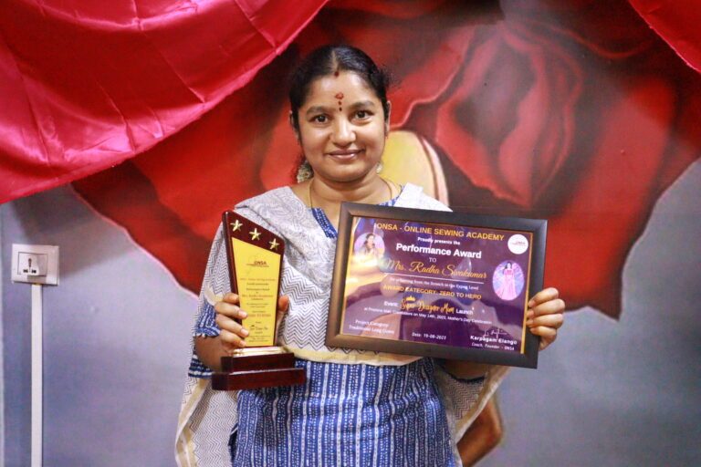 ONSA student receiving her certificate