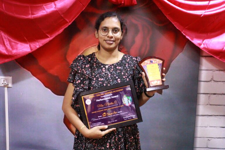 ONSA student receiving her certificate