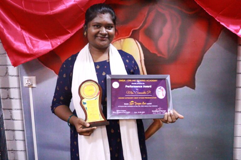 ONSA student receiving her certificate